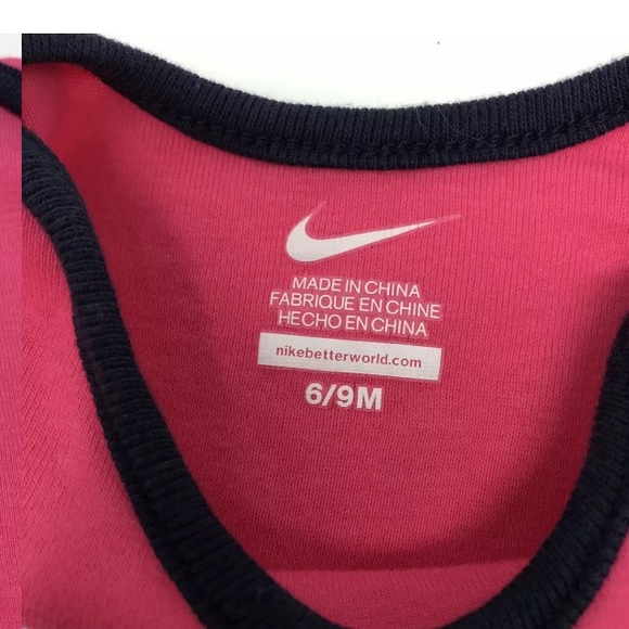 Nike Swish Logo Pink with Blue Bodysuit - Picture 4 of 5